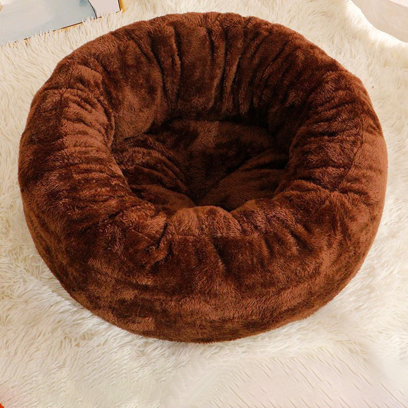 Pet Long Plush Donut Bed
