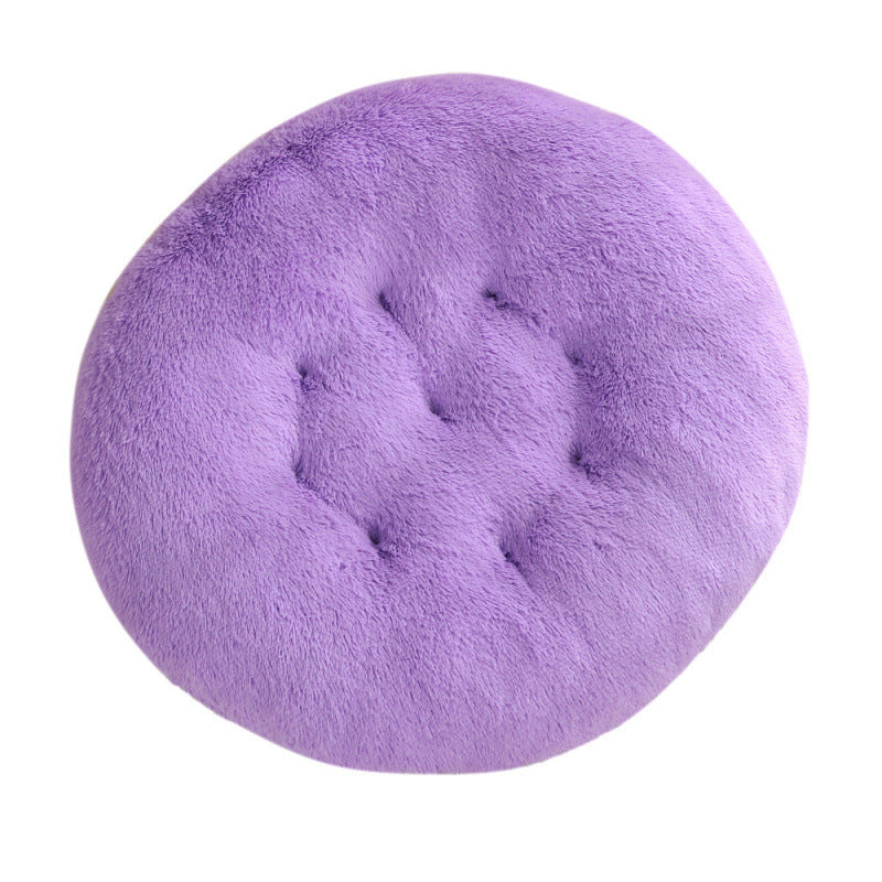 Round Pet Plush Warm Dog Bed