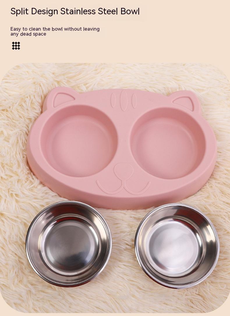 Cat Water Feeding Pet Rice Basin Bowl