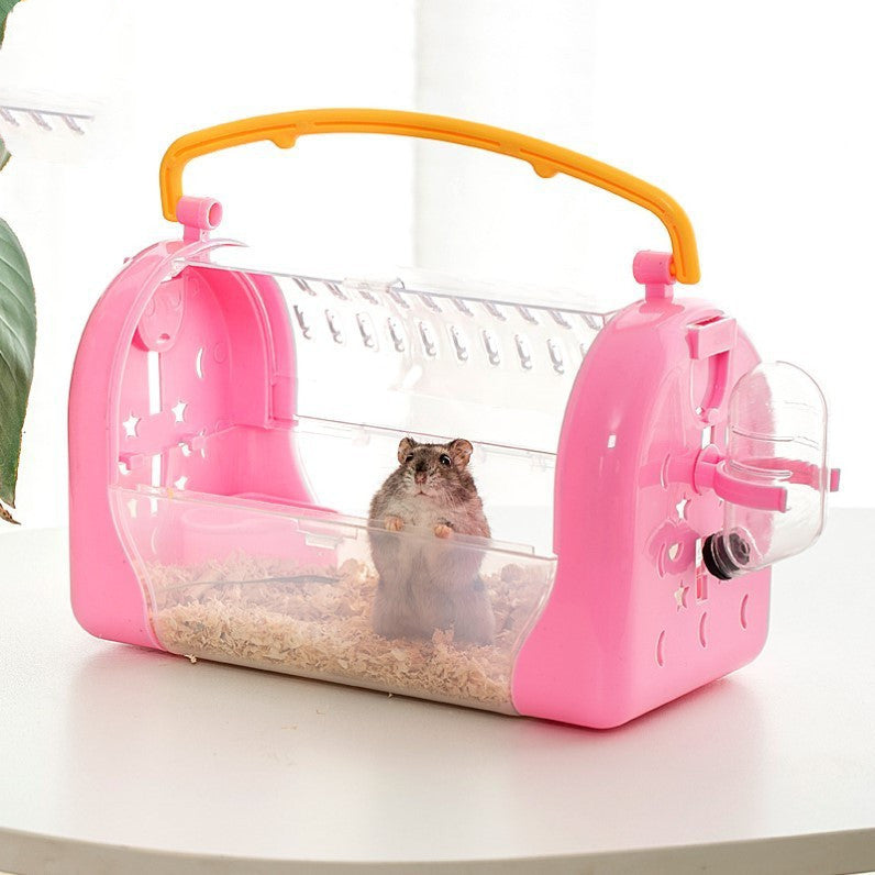 Portable Transparent Hamster Out To Carry Cage