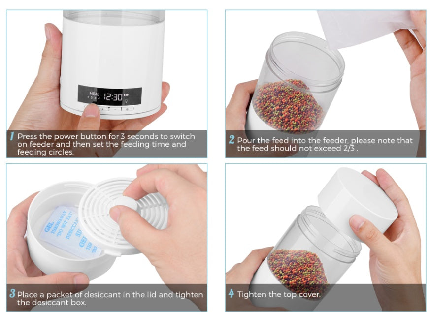 Aquarium fish tank automatic feeder