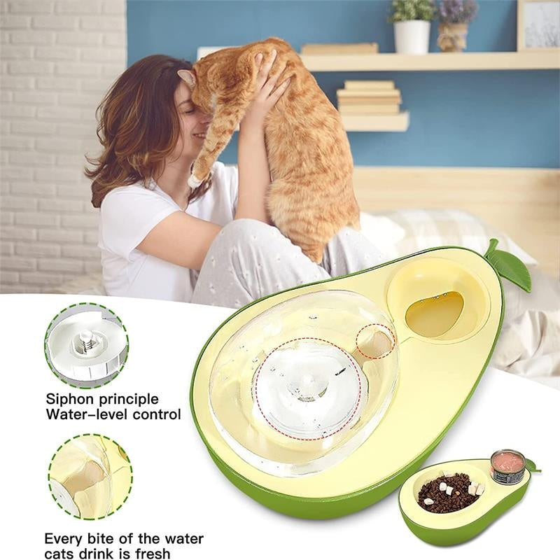 Automatic Avocado Shape Drinking Water Bottle Pet Feeder