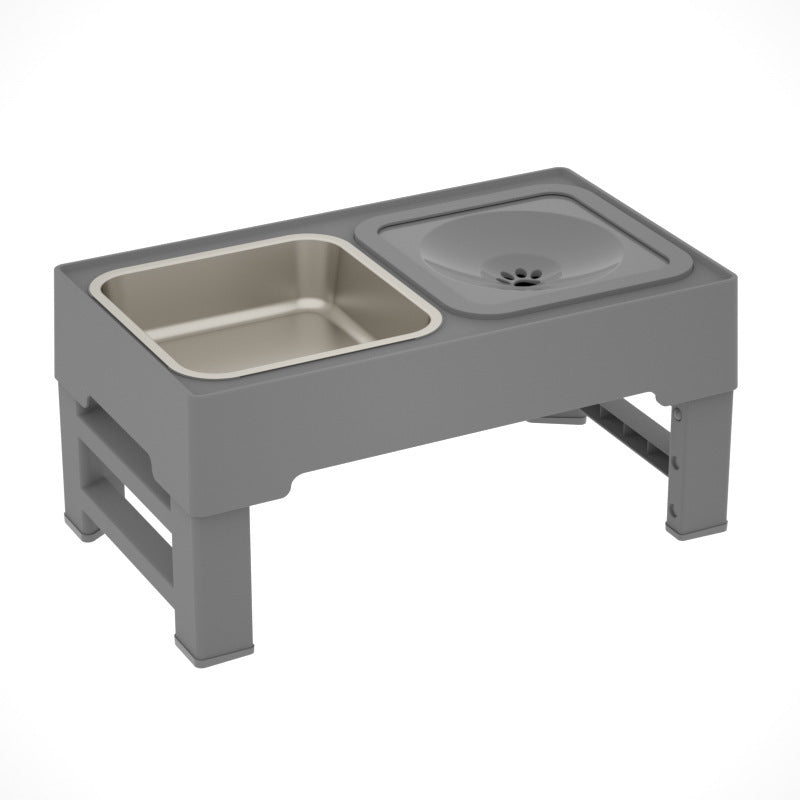 Dog Double Stainless Stand Pet Feeding Bowl
