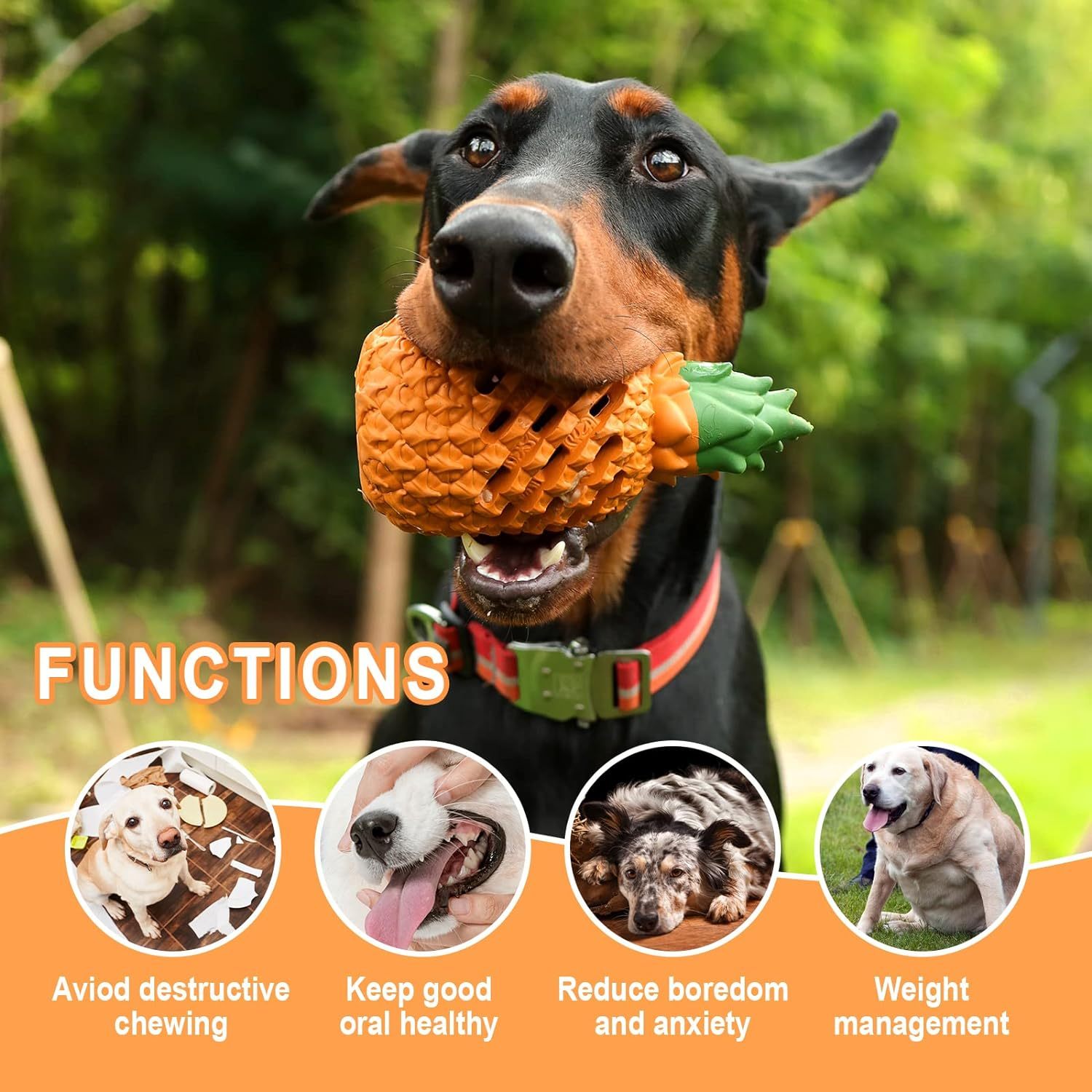 Pineapple Dog Chew Toys For Aggressive Chewers