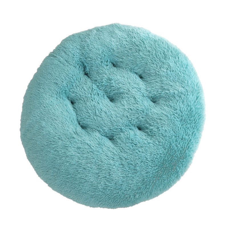 Round Pet Plush Warm Dog Bed