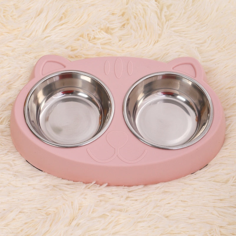 Cat Water Feeding Pet Rice Basin Bowl
