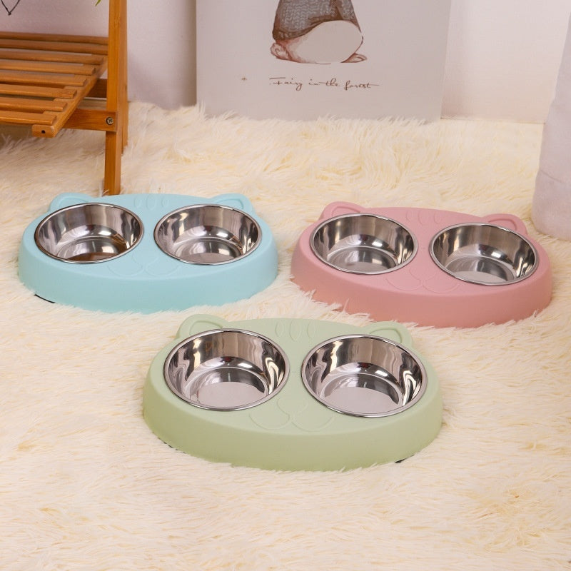 Cat Water Feeding Pet Rice Basin Bowl
