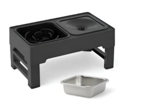 Dog Double Stainless Stand Pet Feeding Bowl