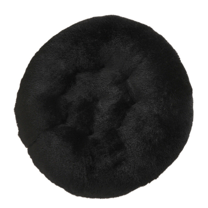 Round Pet Plush Warm Dog Bed