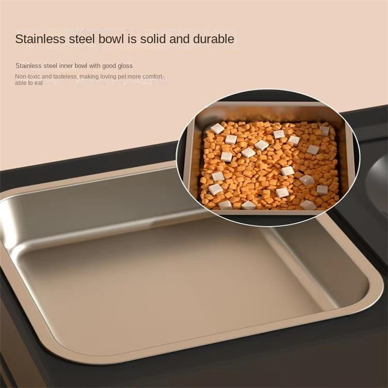 Dog Double Stainless Stand Pet Feeding Bowl