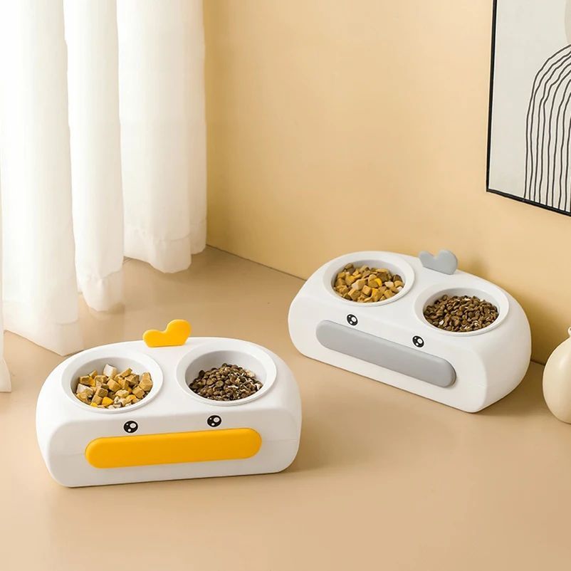Duck Design Pet Double Bowl