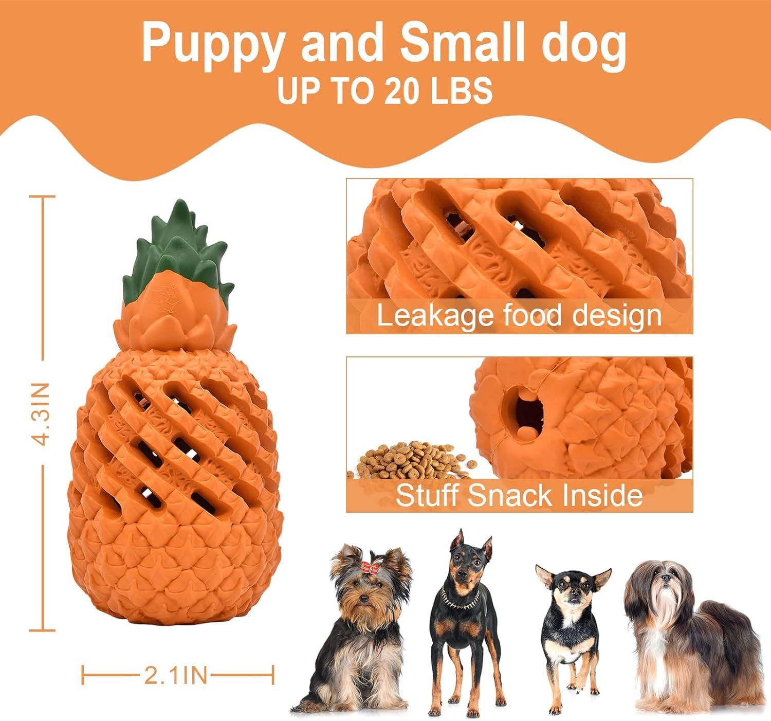 Pineapple Dog Chew Toys For Aggressive Chewers