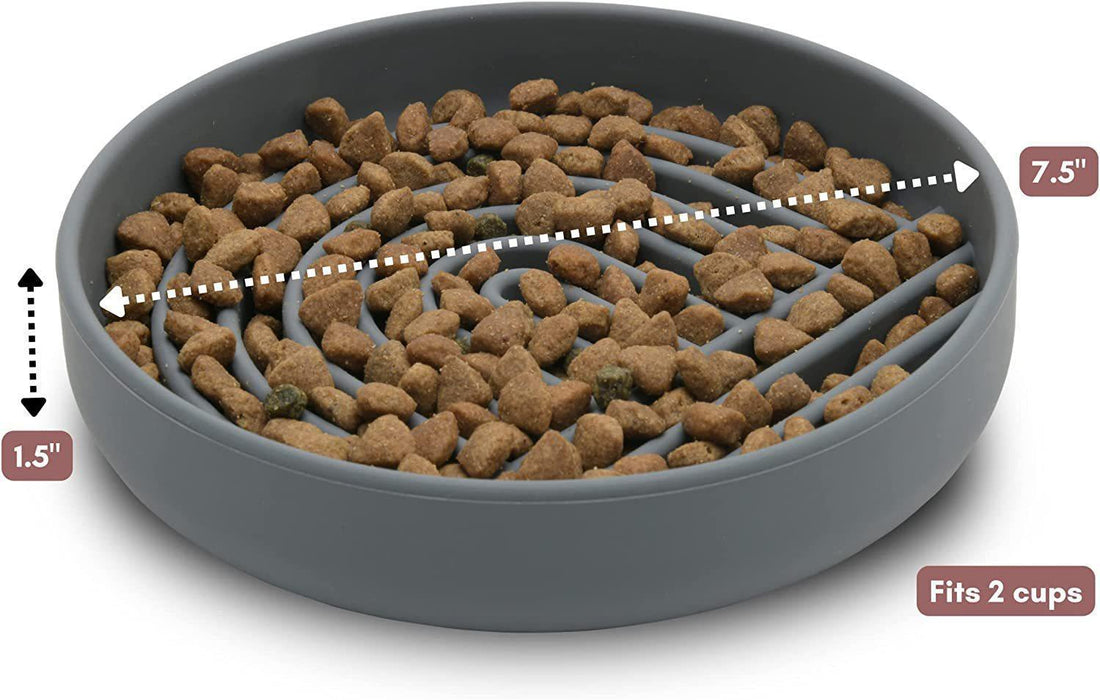 Pet Cat And Dog Simple Slow Feeding Bowl